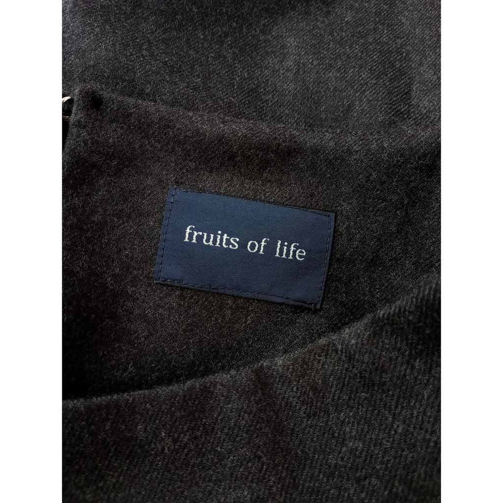 fruits of life フルーツオブライフ ウール 毛 100％ ブラウス プルオーバー トップス  スカート グレー F セットアップ  【中古】