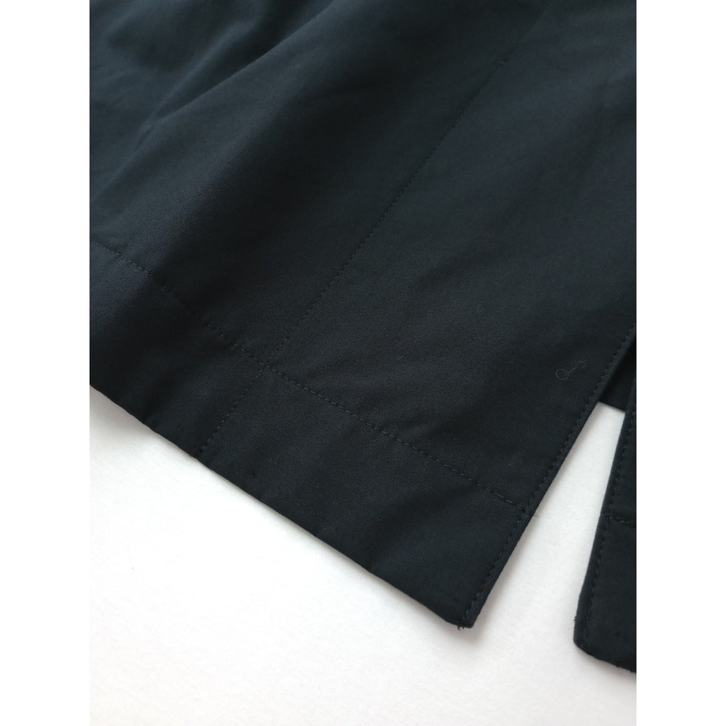 MARGARET HOWELL マーガレットハウエル DENSE COTTON POPLIN ウール ナイロン ダッフル ロング コート 黒 ブラック 1 (13M＋1073) 【中古】