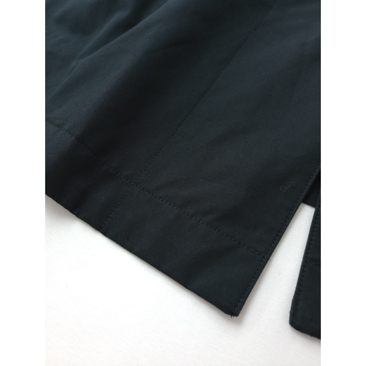 MARGARET HOWELL マーガレットハウエル DENSE COTTON POPLIN ウール ナイロン ダッフル ロング コート 黒 ブラック 1 (13M＋1073) 【中古】