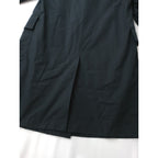 MARGARET HOWELL マーガレットハウエル DENSE COTTON POPLIN ウール ナイロン ダッフル ロング コート 黒 ブラック 1 (13M＋1073) 【中古】