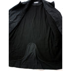 MARGARET HOWELL マーガレットハウエル DENSE COTTON POPLIN ウール ナイロン ダッフル ロング コート 黒 ブラック 1 (13M＋1073) 【中古】