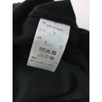 MARGARET HOWELL マーガレットハウエル DENSE COTTON POPLIN ウール ナイロン ダッフル ロング コート 黒 ブラック 1 (13M＋1073) 【中古】