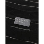 MARGARET HOWELL マーガレットハウエル LINEN JERSEY リネン 麻 100％ ジャージー 半袖 カットソー トップス 黒 ブラック 2 【中古】