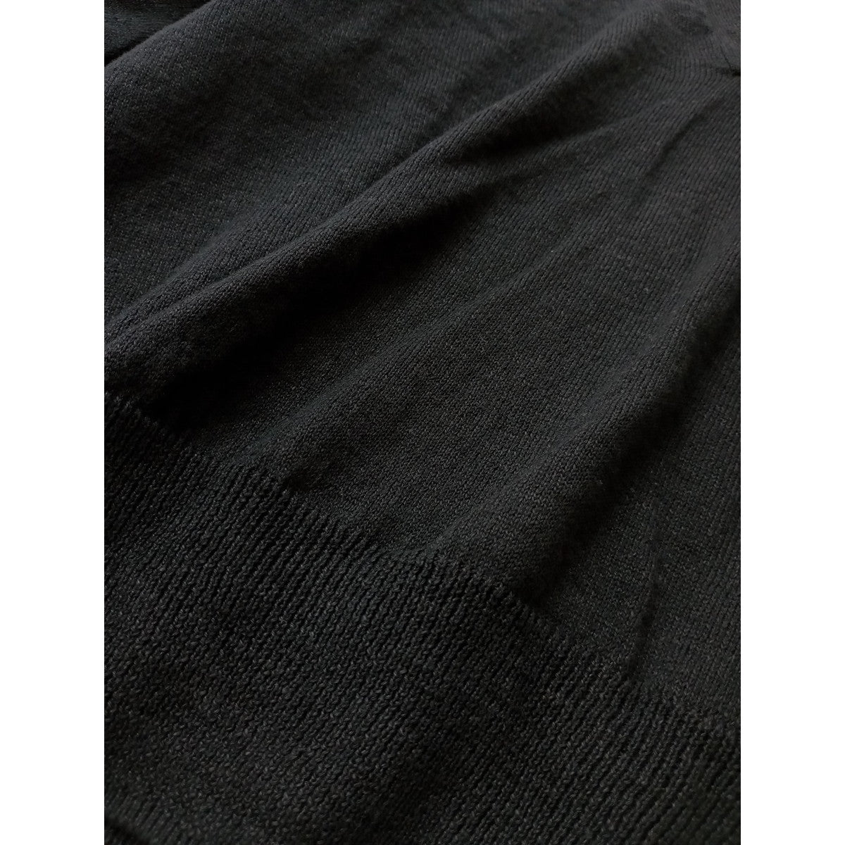 MARGARET HOWELL マーガレットハウエルCOTTON LINEN コットン リネン ショールカラー サマー ニット トップス 黒 ブラック 2  【中古】