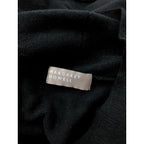 MARGARET HOWELL マーガレットハウエルCOTTON LINEN コットン リネン ショールカラー サマー ニット トップス 黒 ブラック 2  【中古】