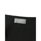 25SS MARGARET HOWELL マーガレットハウエル RIBBED COTTON CASHMERE コットン カシミヤ ニット ベスト トップス 黒 ブラック 2【中古】