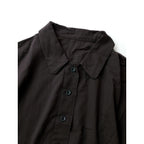 25SS MARGARET HOWELL マーガレットハウエル COTTON CHIFFON SHIRT コットン 綿 100％ シフォン シャツ ブラウス 半袖  ダークブラウン 1 【中古】