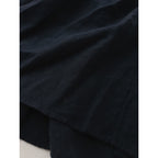 MARGARET HOWELL マーガレットハウエル PLAIN LINEN  バンドカラー  シャツ ブラウス トップス  リネン 麻 100％ 1 ネイビー【中古】