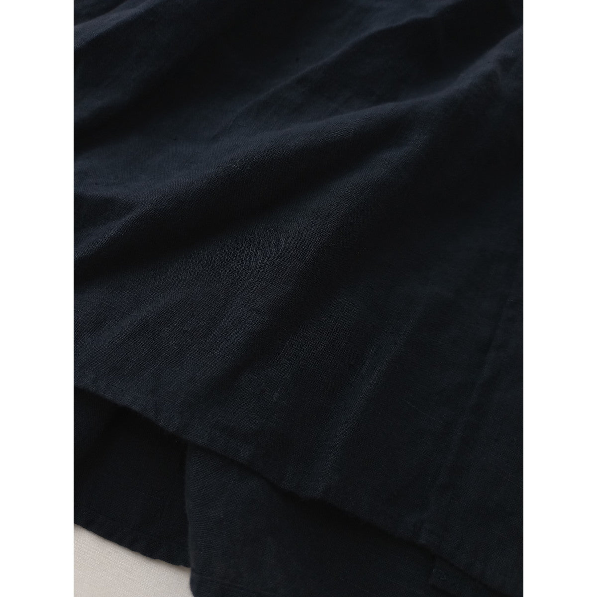 MARGARET HOWELL マーガレットハウエル PLAIN LINEN  バンドカラー  シャツ ブラウス トップス  リネン 麻 100％ 1 ネイビー【中古】