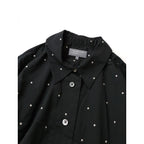 25SS  MARGARET HOWELL マーガレットハウエル COTTON POLKA DOT コットン 綿 100％ ポルカ ドット シャツブラウス 黒 ブラック 1【中古】