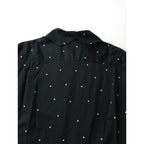 25SS  MARGARET HOWELL マーガレットハウエル COTTON POLKA DOT コットン 綿 100％ ポルカ ドット シャツブラウス 黒 ブラック 1【中古】