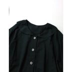 25SS  MARGARET HOWELL マーガレットハウエル COTTON SILK CHIFFON SHIRT コットン シルク シフォン シャツブラウス  黒 ブラック 【中古】