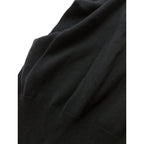 25SS MARGARET HOWELL マーガレットハウエル FINE COTTON LINEN KNITWEAR コットン リネン フレンチスリーブ 襟付き サマーニット トップス 黒 ブラック 2【中古】