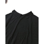 25SS MARGARET HOWELL マーガレットハウエル FINE COTTON LINEN KNITWEAR コットン リネン フレンチスリーブ 襟付き サマーニット トップス 黒 ブラック 2【中古】