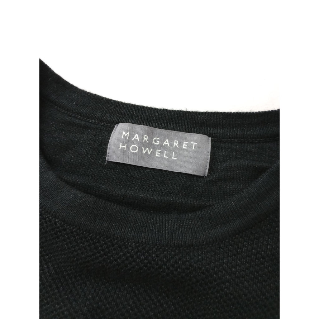 MARGARET HOWELL マーガレットハウエル COTTON HEMP KNIT コットン ヘンプ ニット 黒 ブラック 2【中古】