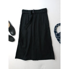MARGARET HOWELL マーガレットハウエル LIGHT COTTON LINEN TWILL SKIRT コットン リネン ツイル ロングスカート 1 【中古】