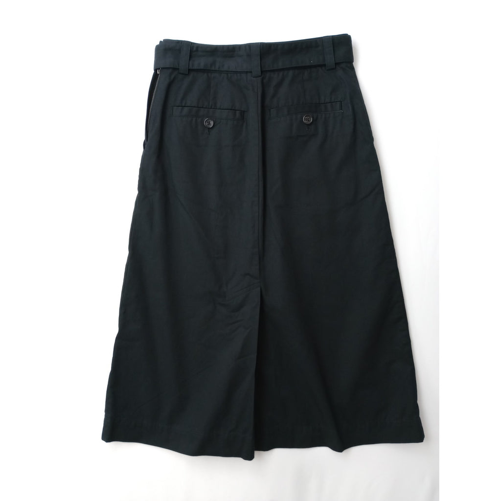 MARGARET HOWELL マーガレットハウエル LIGHT COTTON LINEN TWILL SKIRT コットン リネン ツイル ロングスカート 1 【中古】