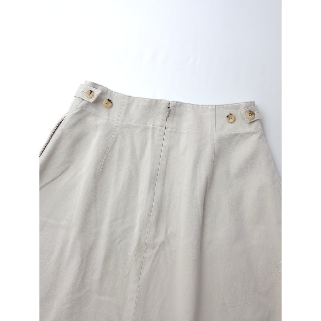 MARGARET HOWELL マーガレットハウエル COTTON TWILL SKIRT コットン ツイル ロングスカート コットン 綿 100％ ベージュ 0 【中古】