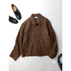 新品 26SS TENUE × MMN テニュイ 別注 リネンミリタリージャケット  ブラウン F