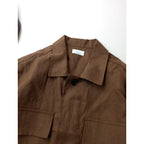 新品 26SS TENUE × MMN テニュイ 別注 リネンミリタリージャケット  ブラウン F