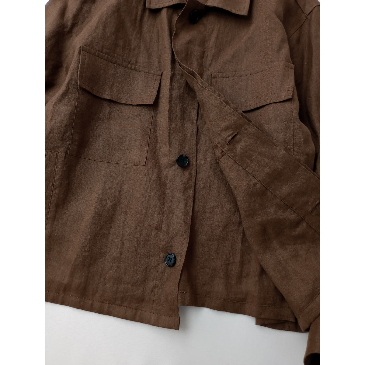 新品 26SS TENUE × MMN テニュイ 別注 リネンミリタリージャケット  ブラウン F