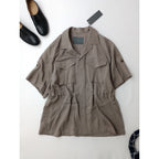 新品 25SS  uncrave アンクレイヴ オンワード樫山 ドレープツイル　ジャケット ベージュ  1