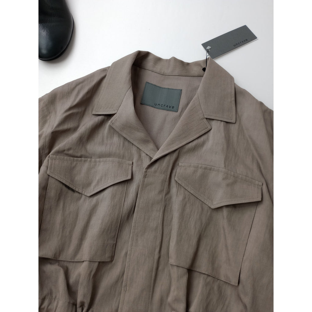 新品 25SS  uncrave アンクレイヴ オンワード樫山 ドレープツイル　ジャケット ベージュ  1