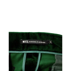 nicholson & nicholson ニコルソンアンドニコルソン ベロア  タック パンツ  グリーン コットン 綿 100％ 40  (13M＋1183)【中古】