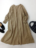 nest Robe ネストローブ  リネン パフスリーブ 2way ワンピース  製品染め ベージュ 【中古】