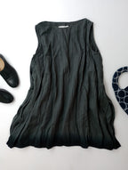 25SS  evam eva エヴァムエヴァ linen gradation sleeveless tunic チュニック グレー 【中古】
