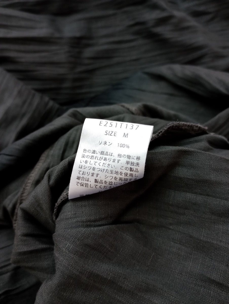 25SS  evam eva エヴァムエヴァ linen gradation sleeveless tunic チュニック グレー 【中古】