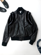 KOWGA コウガ LAMB LEATHER STADIUM JACKET スタジアム ジャケット スタジャン ブルゾン 黒 ブラック F (14M＋4389)