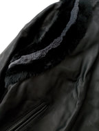 KOWGA コウガ LAMB LEATHER STADIUM JACKET スタジアム ジャケット スタジャン ブルゾン 黒 ブラック F (14M＋4389)