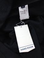 新品 HAND ROOM WOMENS ハンドルーム ウールコットン ショップコート ロング 黒 ブラック