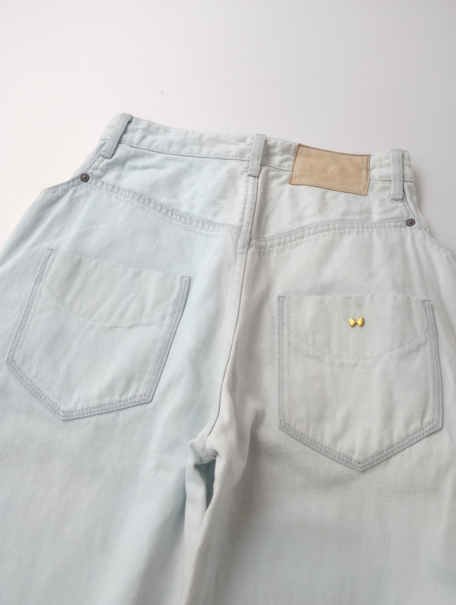 minaperhonen ミナペルホネン always  デニム  ワイド パンツ 34 ライトブルー  【中古】