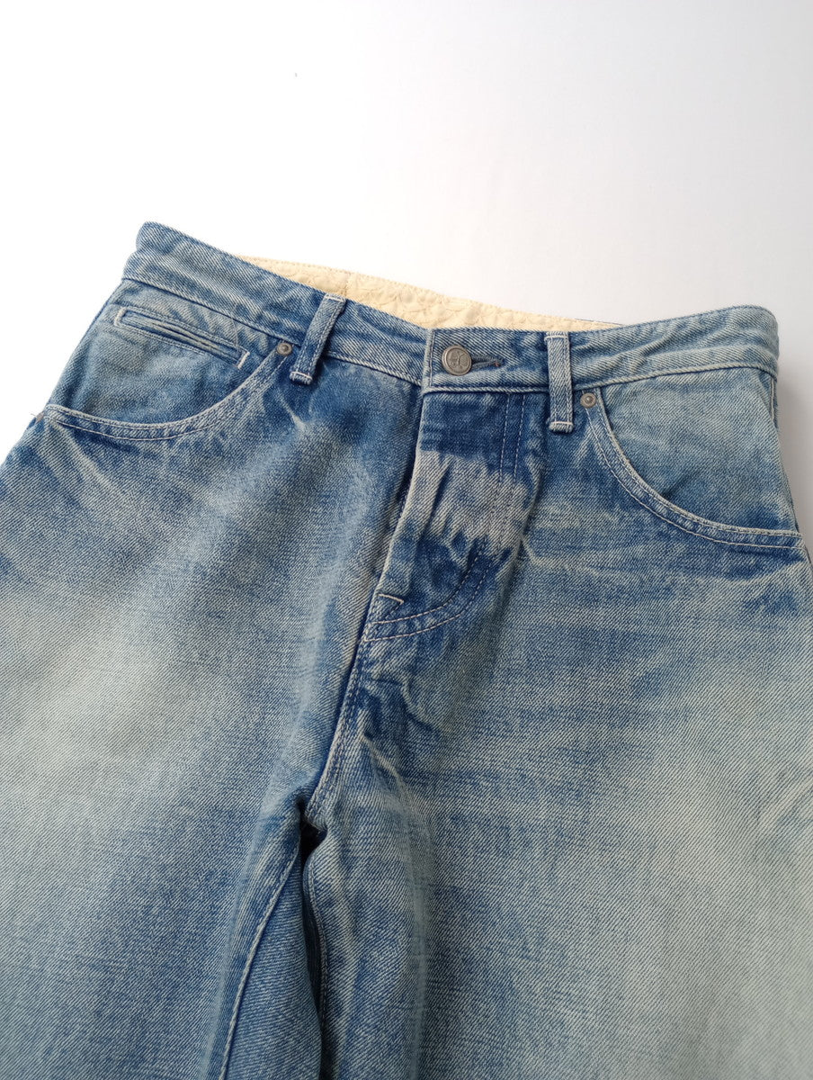 minaperhonen ミナペルホネン always  テーパード デニム  パンツ 36 ライトブルー  【中古】