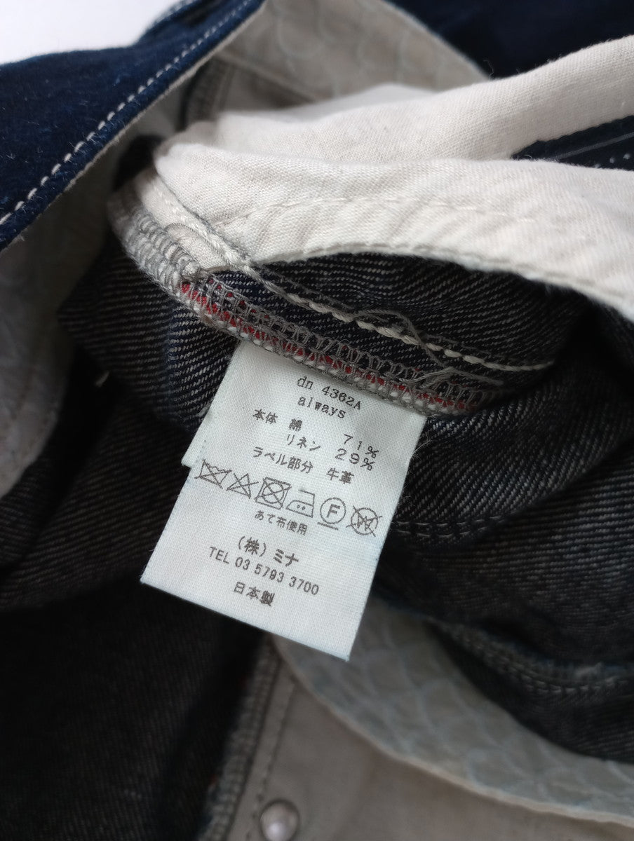 mina perhonen ミナペルホネン always  テーパード デニム  パンツ ネイビー36  【中古】