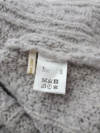 ne Quittez pas ヌキテパ ウールケーブル ニット ベスト プルオーバー ハイネック トップス ライトグレー  (14M＋1106)【中古】