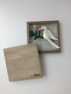 Quir クイール 鳥のブローチ 白 【中古】