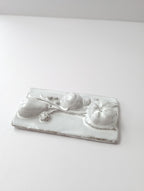 Astier de Villatte アスティエ・ド・ヴィラット お箸置き   オブジェ 白 【中古】