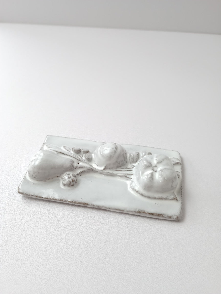 Astier de Villatte アスティエ・ド・ヴィラット お箸置き   オブジェ 白 【中古】