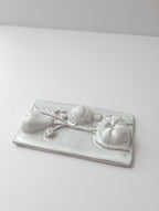 Astier de Villatte アスティエ・ド・ヴィラット お箸置き   オブジェ 白 【中古】)
