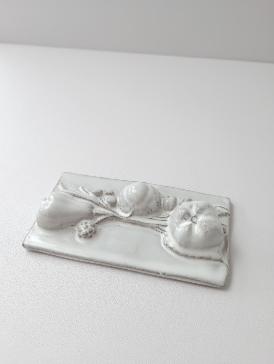 Astier de Villatte アスティエ・ド・ヴィラット お箸置き   オブジェ 白 【中古】)