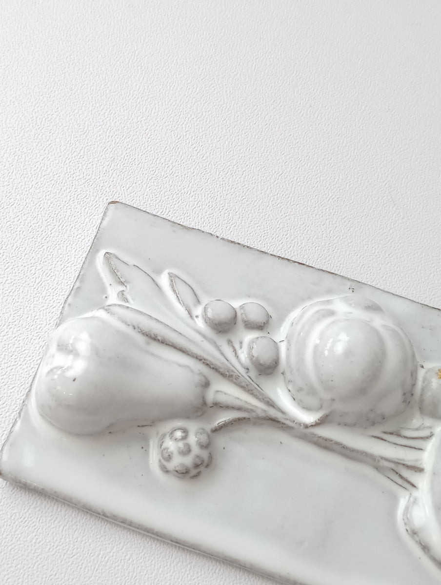 Astier de Villatte アスティエ・ド・ヴィラット お箸置き   オブジェ 白 【中古】)