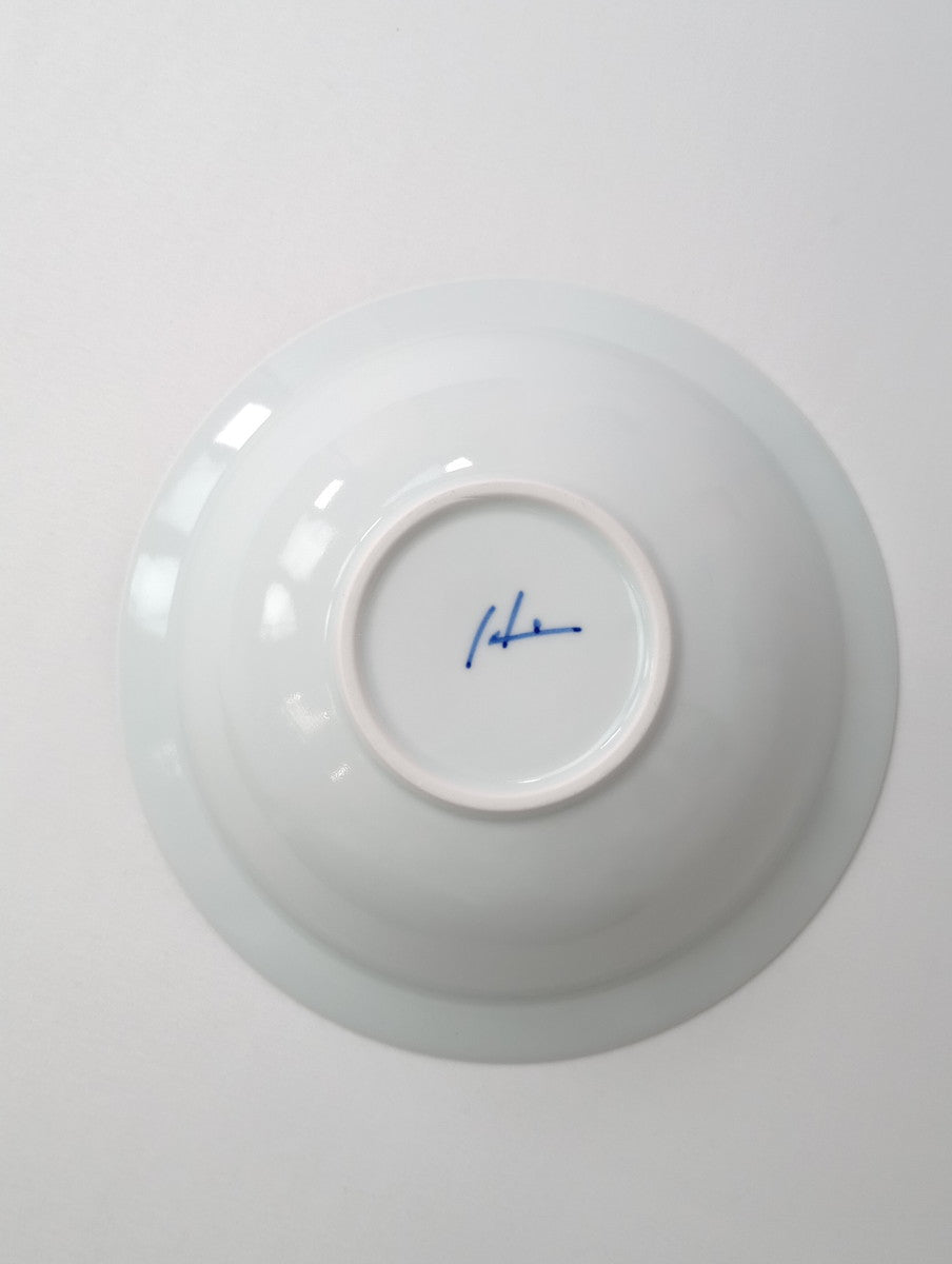 Lee gee jo イ・キジョ 李起助  Deep plate  皿 白 22 ｃｍ  【中古】