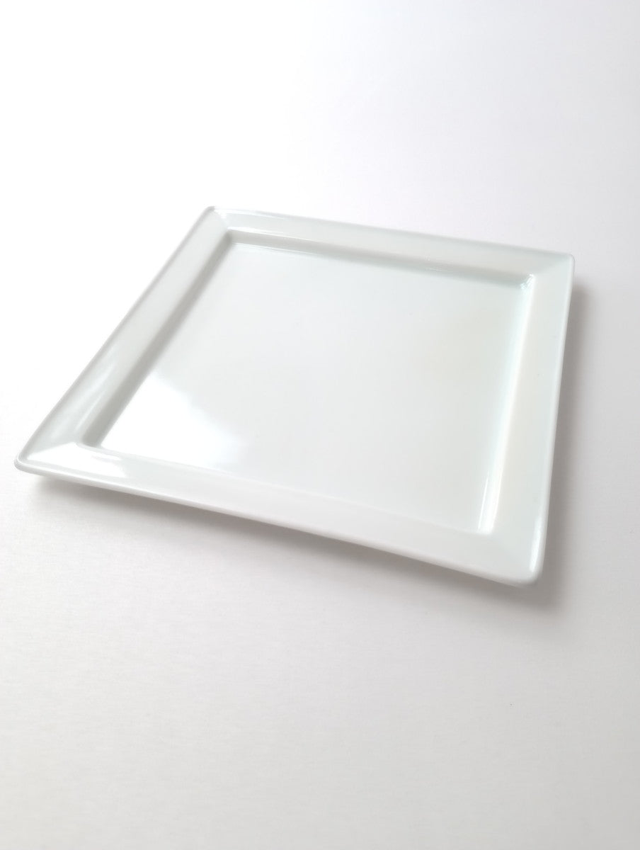 Lee gee jo  イ・キジョ 李起助  Square  plate スクエア プレート 皿 白 【中古】