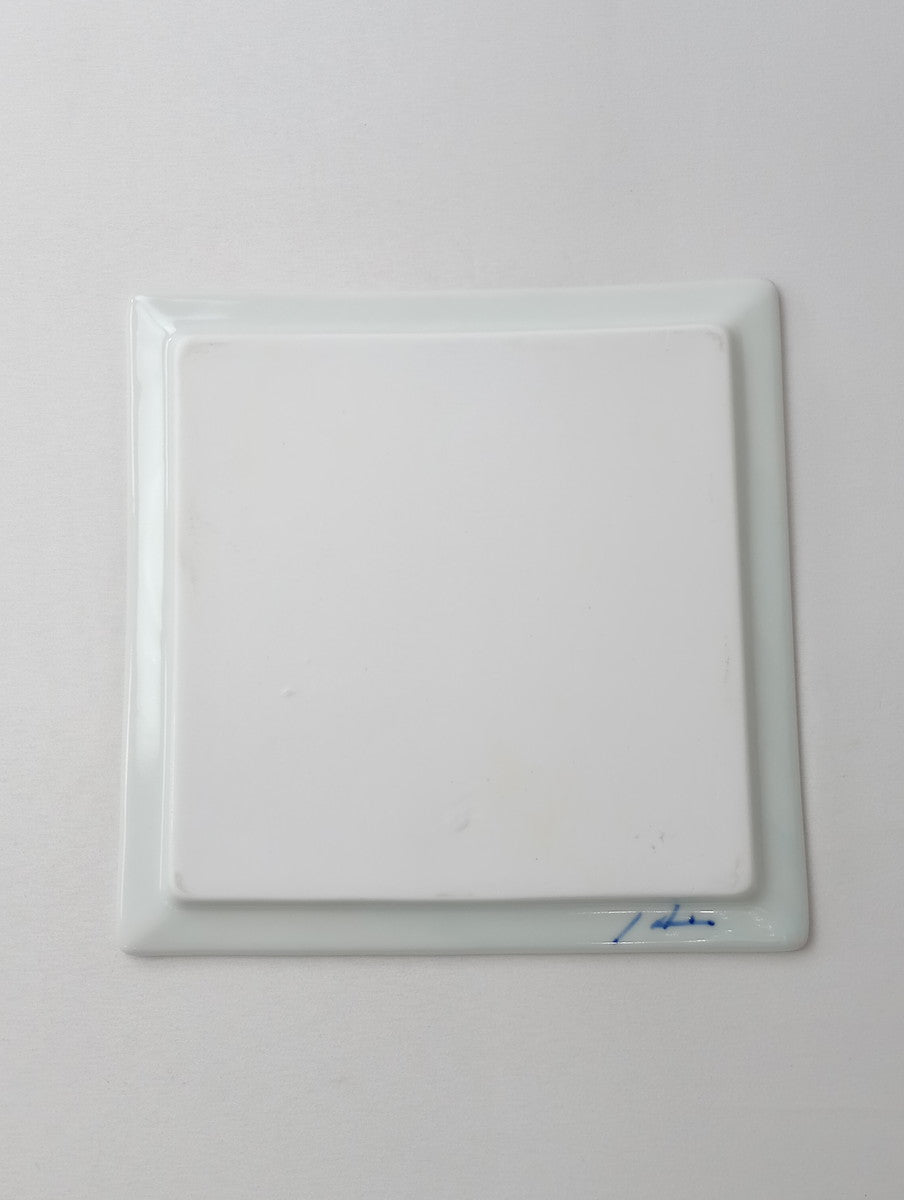 Lee gee jo  イ・キジョ 李起助  Square  plate スクエア プレート 皿 白 【中古】