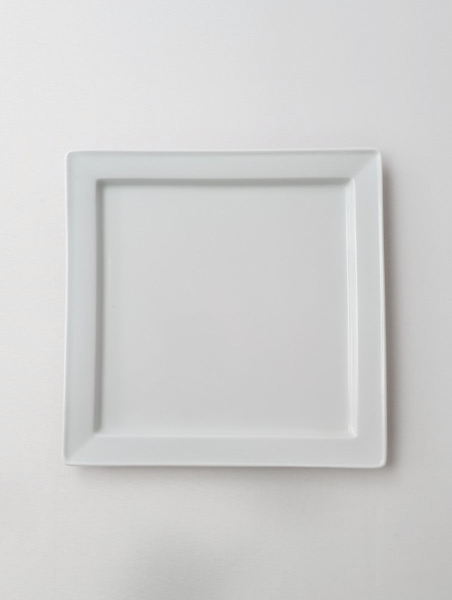 Lee gee jo  イ・キジョ 李起助  Square  plate スクエア プレート 皿 白 【中古】