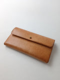 safuji サフジ ミニ長財布（ホック）long wallet ロングウォレット レザー ライトブラウン系 【中古】