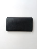 safuji サフジ ミニ長財布（ホック）long wallet ロングウォレット レザー 黒 ブラック 【中古】